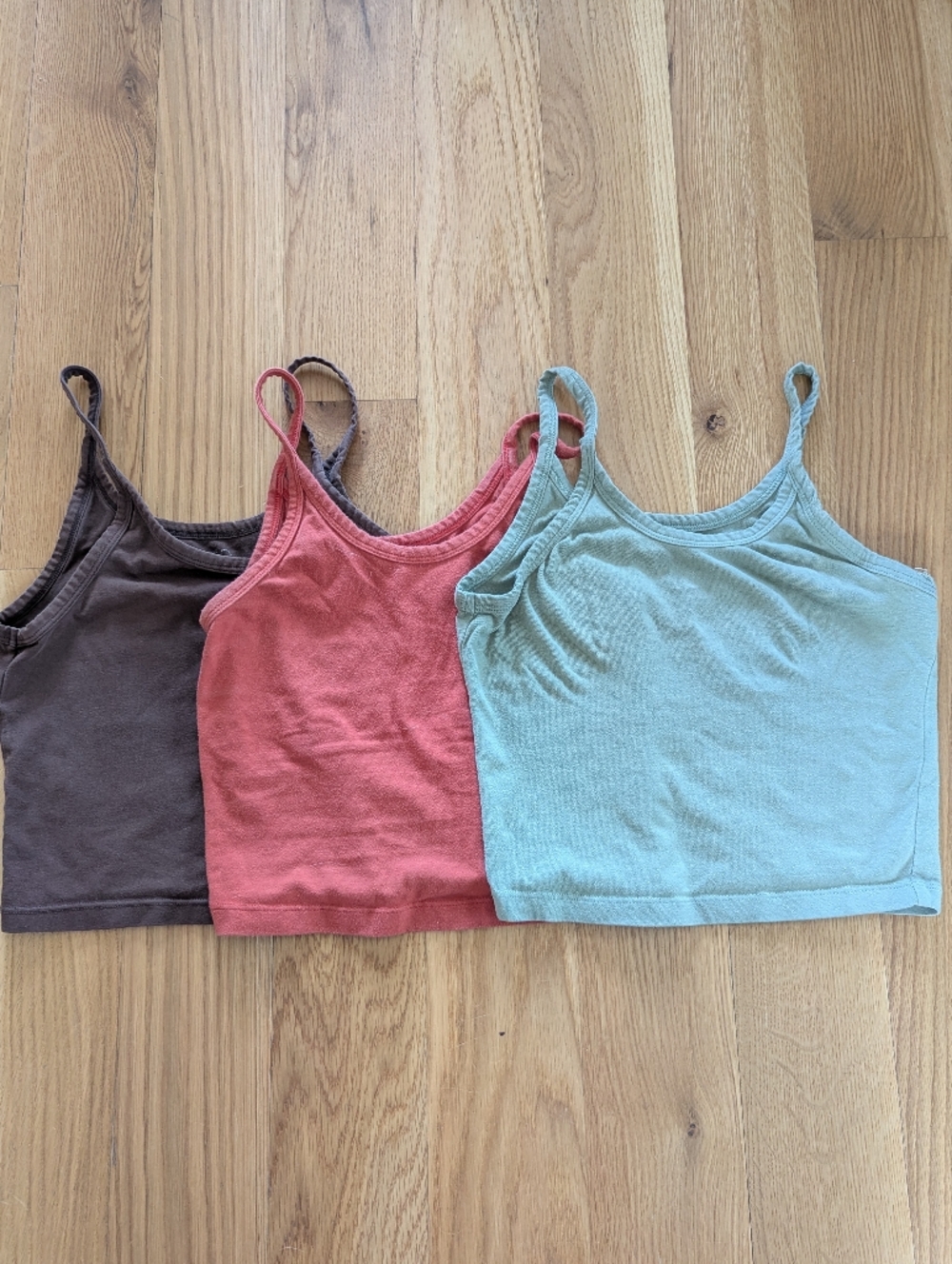 Arq Crop Tank Bundle Brown, Coral & Mint